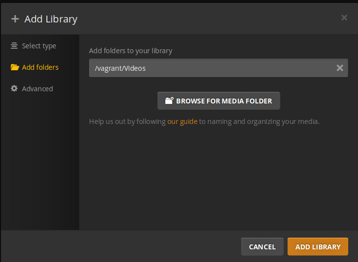 Screenshot of Adding a Plex Collection for Movies